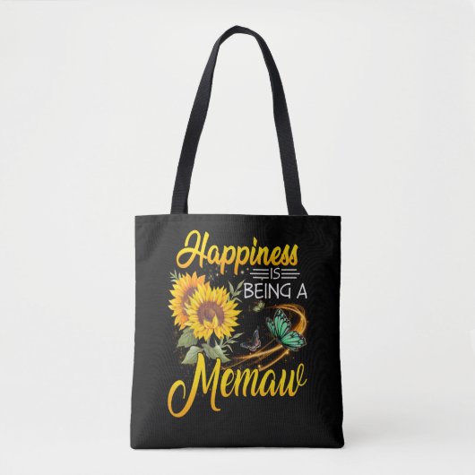 Mam Gift | Geluk is een mama Tote Bag (Voorkant)