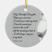Mam Gift to Daughter Motherhood Quote Kerstmis Keramisch Ornament (Voorkant)