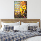 Mam Gift voor je dochter Blanket Sunflower Canvas Afdruk (Insitu (Slaapkamer))