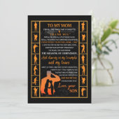 Mam Giften| Brief aan mijn moeder van Zoon Kaart (Staand voorkant)
