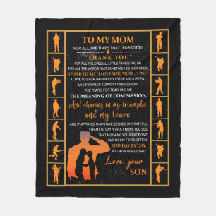 Mam Gifts   Brief aan mijn moeder uit naam van de  Fleece Deken