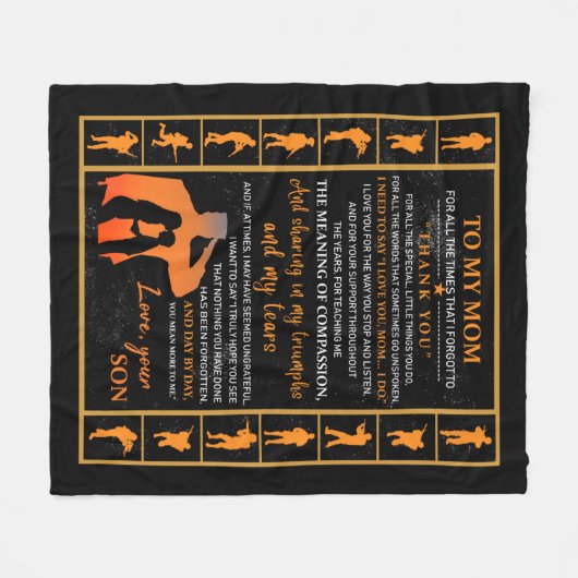 Mam Gifts | Brief aan mijn moeder uit naam van de  Fleece Deken (Voorkant (Horizontaal))