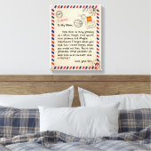Mam Gifts | Brief aan mijn moeder van de zoon Canvas Afdruk (Insitu (Slaapkamer))
