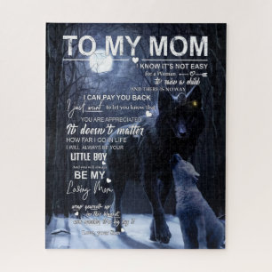 Mam Gifts Brief aan mijn moeder van de zoon Legpuzzel