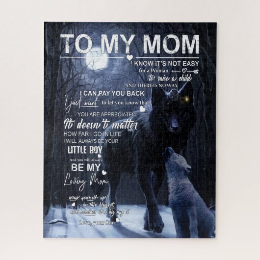 Mam Gifts | Brief aan mijn moeder van de zoon Legpuzzel (Verticaal)