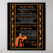 Mam Gifts | Brief aan mijn moeder van de zoon Poster (Voorkant)