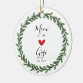 mam | Gigi Year Est. Keramisch siermiddel Ornament (Links)