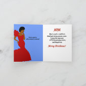 Mam Glam African American Kerstcard Feestdagen Kaart (Binnen)