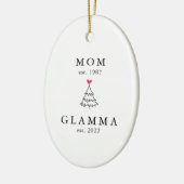 mam | Glamma Jaar Oost | Kerstmis Keramisch Ornament (Links)