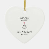 mam | Glammy Year Est. Kerstakeramische versiering Keramisch Ornament (Voorkant)