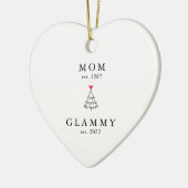 mam | Glammy Year Est. Kerstakeramische versiering Keramisch Ornament (Links)