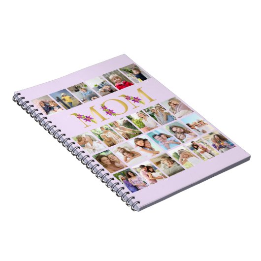 Mam Gold Floral Letters 24 Verticale foto Collage Notitieboek (Rechterzijde)