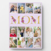 Mam Gold Flower Letters 12 Vertical Photo Collage Fotoplaat (voorkant)