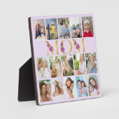 Mam Gold Letters 15 Vertical Photo Collage Lila Fotoplaat (Voorkant)