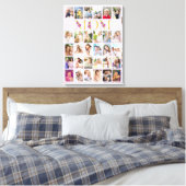 Mam Gold Letters 30 Vertical Photo Collage Lila Canvas Afdruk (Insitu (Slaapkamer))