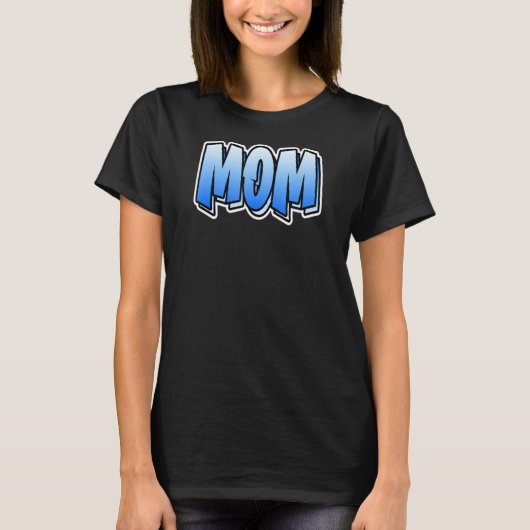 Mam Graffiti-stijl met mam 5 T-shirt (Voorkant)