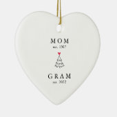 mam | Gram Year Est. Kerstakeramische versiering Keramisch Ornament (Rechts)