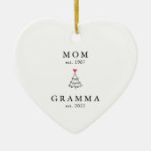 mam | Grammajaar Oost. Kerstakeramische versiering Keramisch Ornament (Voorkant)