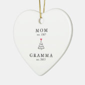 mam | Grammajaar Oost. Kerstakeramische versiering Keramisch Ornament (Links)