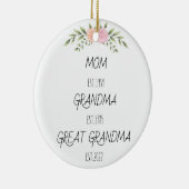 Mam Grandma Great Grandma Est Aangepast Jaar Keramisch Ornament (Rechts)