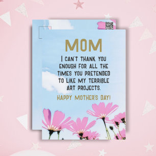 Mam Grappig Quote Humor Bloemen Bloemen Bloemen Bl Briefkaart