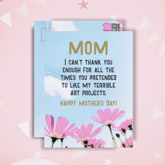 Mam Grappig Quote Humor Bloemen Bloemen Bloemen Bl Briefkaart