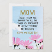 Mam Grappig Quote Humor Bloemen Bloemen Bloemen Bl Feestdagenkaart (Voorkant)