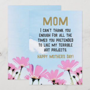 Mam Grappig Quote Humor Bloemen Bloemen Bloemen Bl Feestdagenkaart