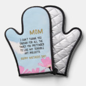 Mam Grappig Quote Humor Bloemen Bloemen Bloemen Bl Ovenwant (Voorkant / Achterkant)