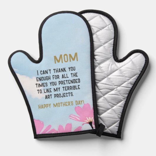 Mam Grappig Quote Humor Bloemen Bloemen Bloemen Bl Ovenwant (Voorkant / Achterkant)