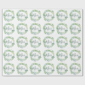 Mam Greenery Foliage Wreath Moederdag Cadeaupapier (Vlak)