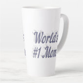 Mam grijze tekst latte mok (Rechterhoek)