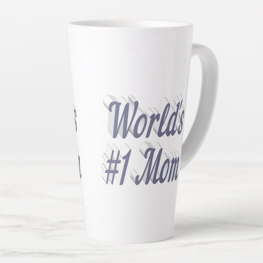 Mam grijze tekst latte mok (Rechterhoek)