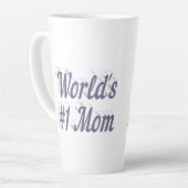 Mam grijze tekst latte mok (Linkerhoek)