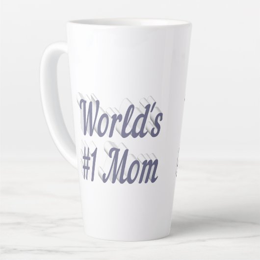 Mam grijze tekst latte mok (Linkerhoek)