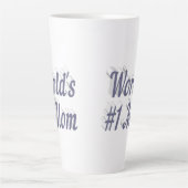 Mam grijze tekst latte mok (Voorkant)