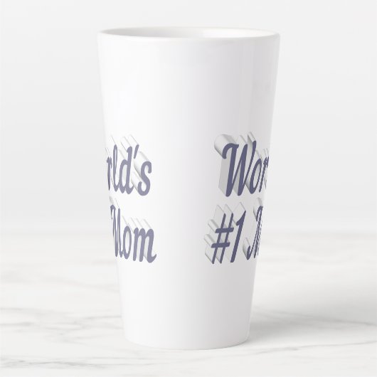 Mam grijze tekst latte mok (Voorkant)