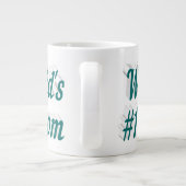 Mam groene halve tekst grote koffie mok (Achterkant)