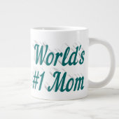 Mam groene halve tekst grote koffie mok (Rechts)