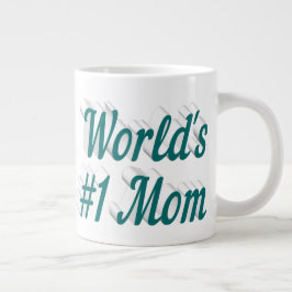 Mam groene halve tekst grote koffie mok