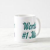 Mam groene halve tekst koffie mok (Voorkant rechts)