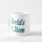 Mam groene halve tekst koffie mok (Voorkant links)