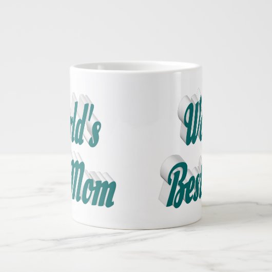 Mam groene halve typografie-Moederdag Grote Koffiekop (Voorkant)