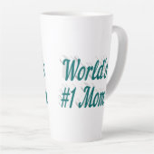 Mam groene tekst latte mok (Rechterhoek)