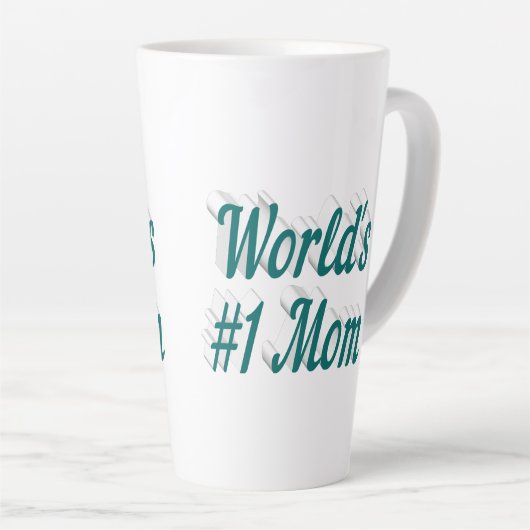 Mam groene tekst latte mok (Rechterhoek)