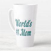 Mam groene tekst latte mok (Linkerhoek)