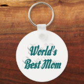 Mam groene typografie-Moederdag Sleutelhanger (Voorkant)