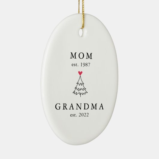 mam | Grootjaarsavond Keramisch Ornament (Rechts)