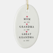 mam | Grote grootjaarsavond Kerstmis Keramisch Ornament (Rechts)