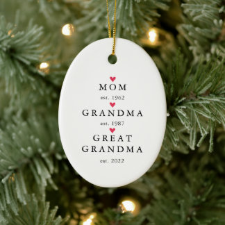 mam | Grote grootjaarsavond Kerstmis Keramisch Ornament